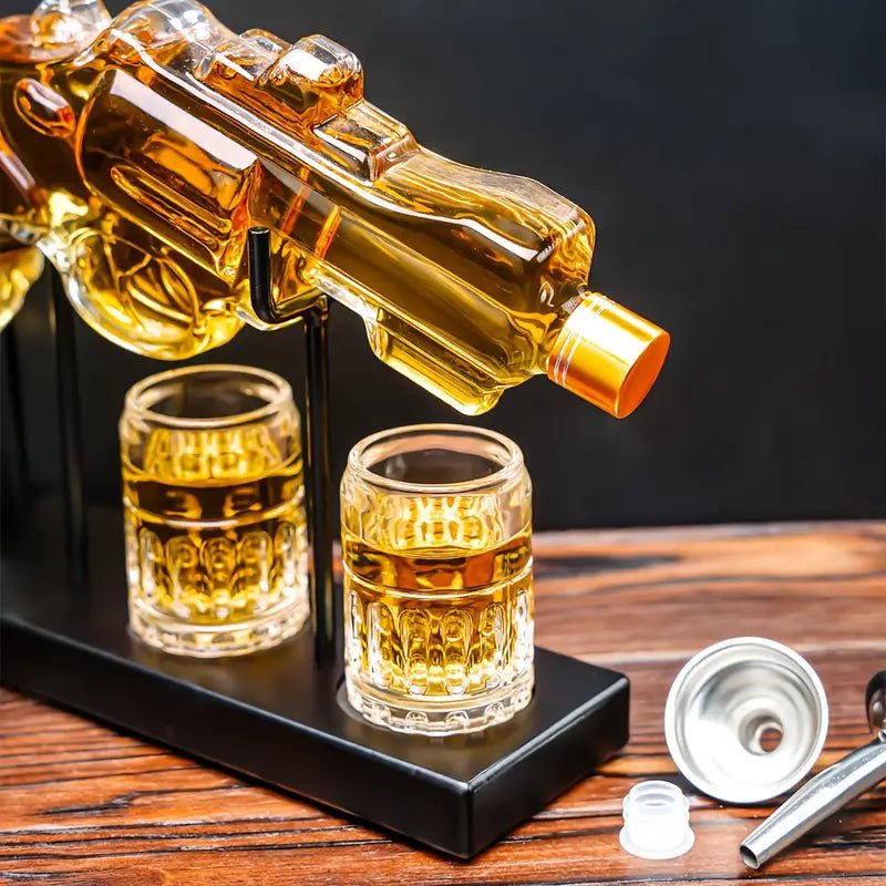 Classic Revolver Whiskey Decanter Set - Club Rehab