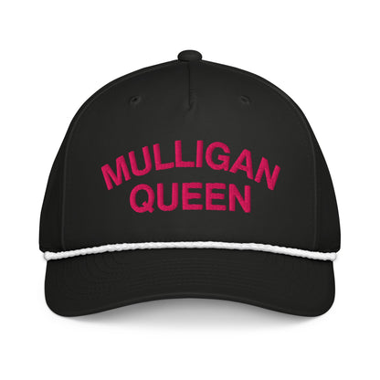 Mulligan Queen Embroidered Golf Rope Hat for Women
