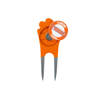Clemson Tigers divot tool: round marker lifted