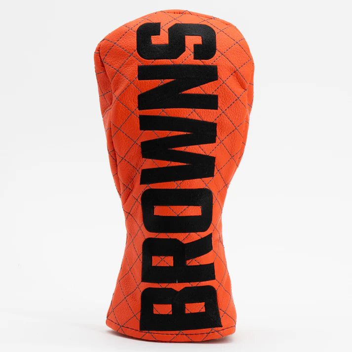Cleveland Browns Quilted Headcovers – Dawg Pound Collection - Fairway Solid - Club Rehab