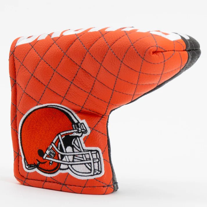 Cleveland Browns Quilted Headcovers – Dawg Pound Collection - Blade Putter Split - Club Rehab
