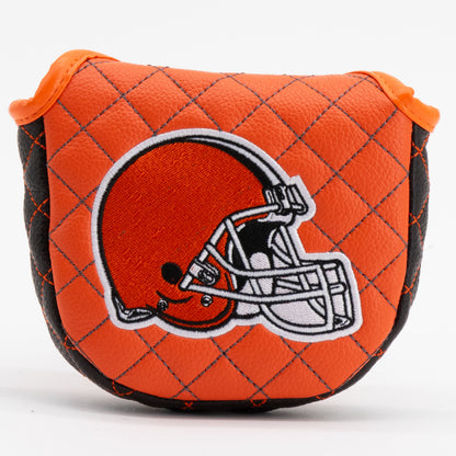 Cleveland Browns Solid Mallet Putter quilted headcover, front view