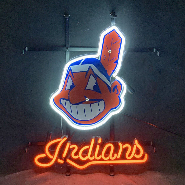 Cleveland Indians Sport Logo Neon Signs - Club Rehab