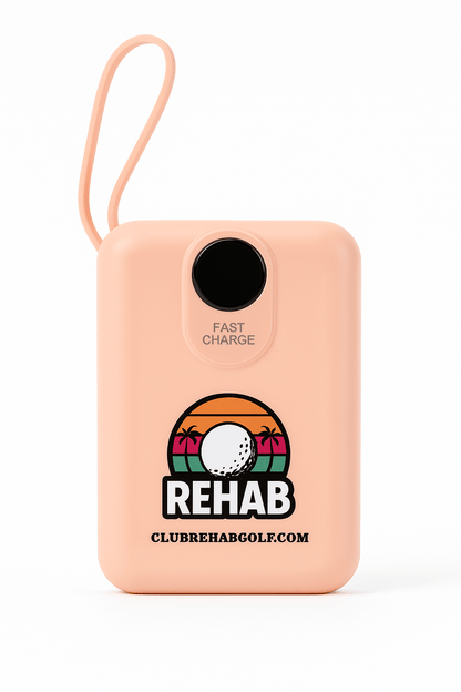 Club Rehab 22.5W / 20W Super Fast Charging Power Bank – Golf Edition - Peach 20000mAh - Club Rehab