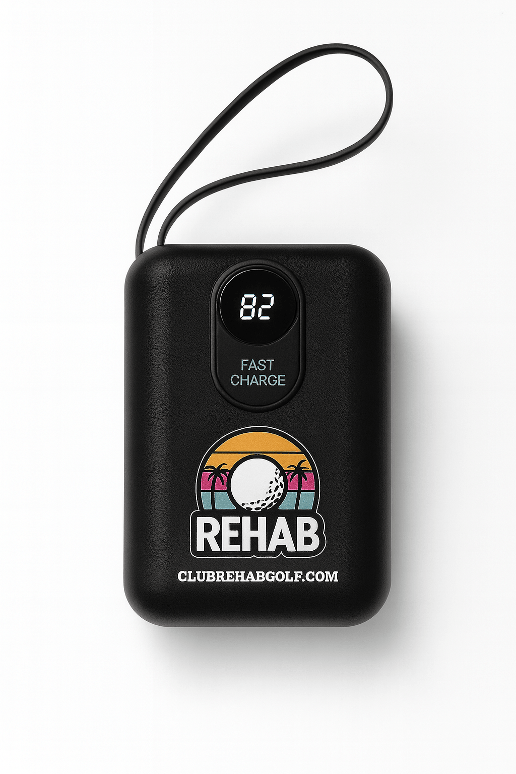 Club Rehab 22.5W / 20W Super Fast Charging Power Bank – Golf Edition - Black 10000mAh - Club Rehab