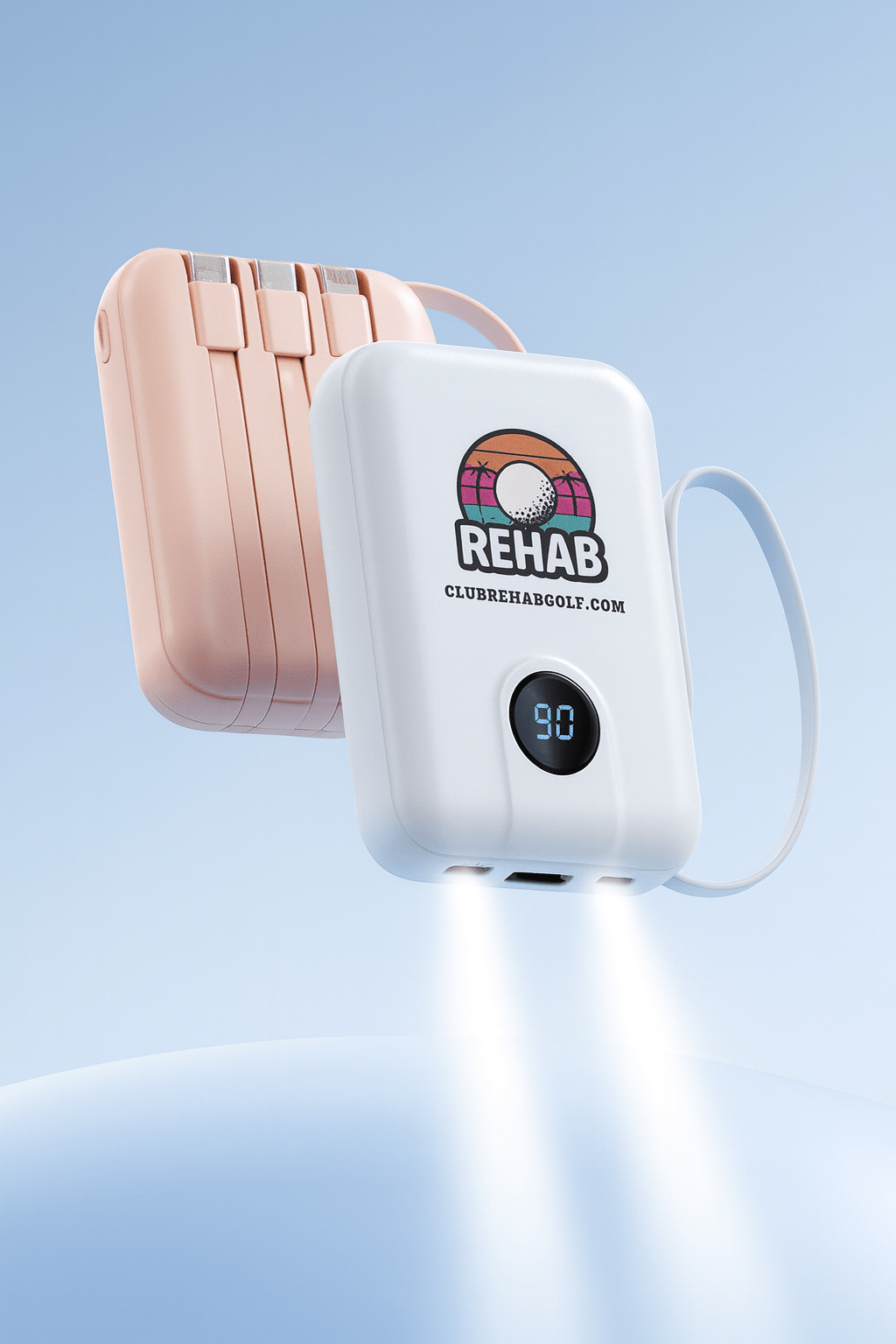 Club Rehab 22.5W / 20W Super Fast Charging Power Bank – Golf Edition - Black 10000mAh - Club Rehab