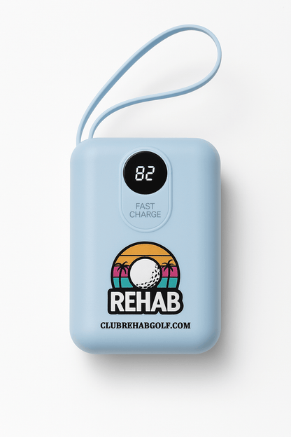 Club Rehab 22.5W / 20W Super Fast Charging Power Bank – Golf Edition - Sky Blue 10000mAh - Club Rehab