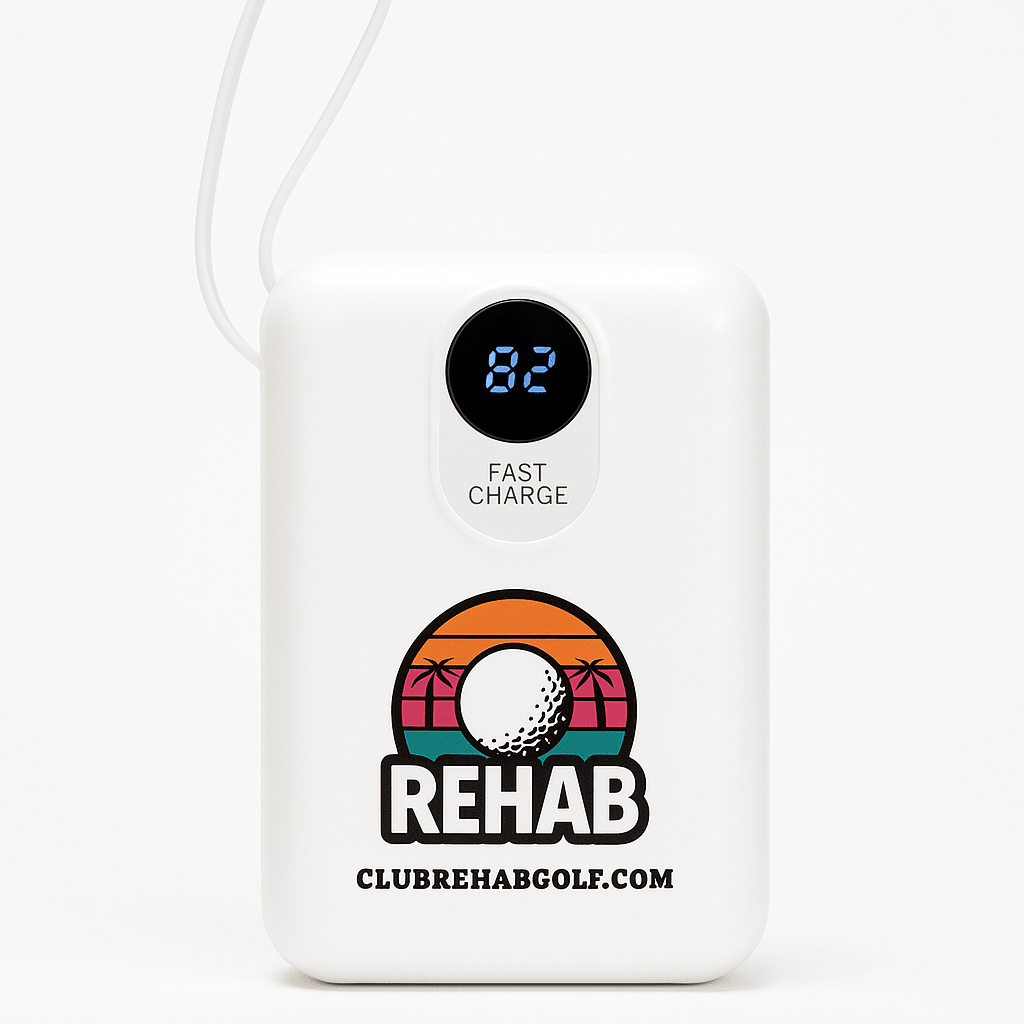 Club Rehab 22.5W / 20W Super Fast Charging Power Bank – Golf Edition - White 20000mAh - Club Rehab