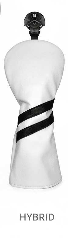 Club Rehab Premium Stripe Headcovers - White Fairway - Club Rehab