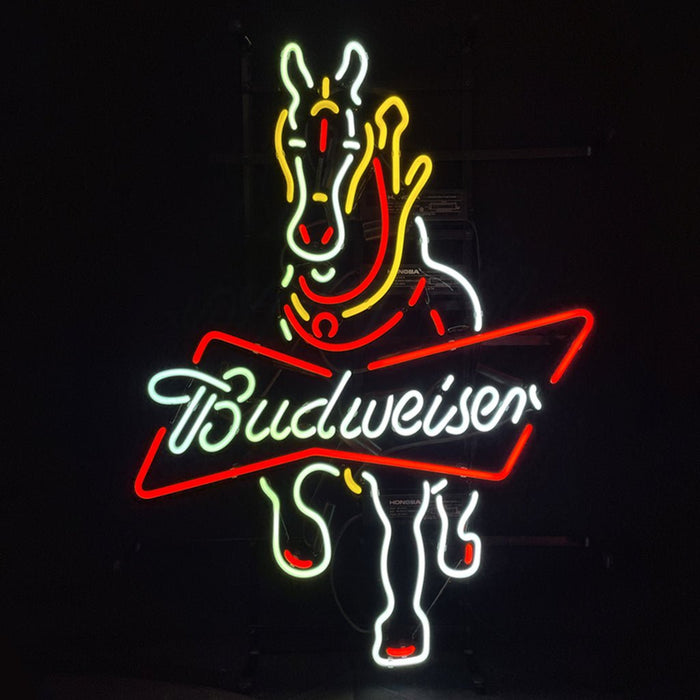 Clydesdale Horse Budweiser Neon Light Sign - Club Rehab