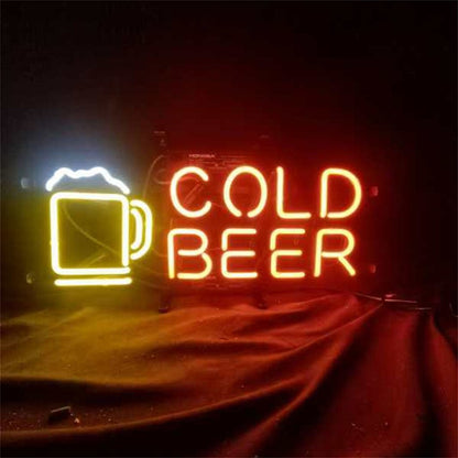 Cold Beer with Mug Neon Sign Neon Sign Light - Club Rehab