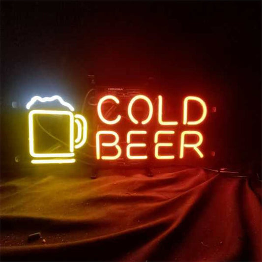 Cold Beer with Mug Neon Sign Neon Sign Light - Club Rehab