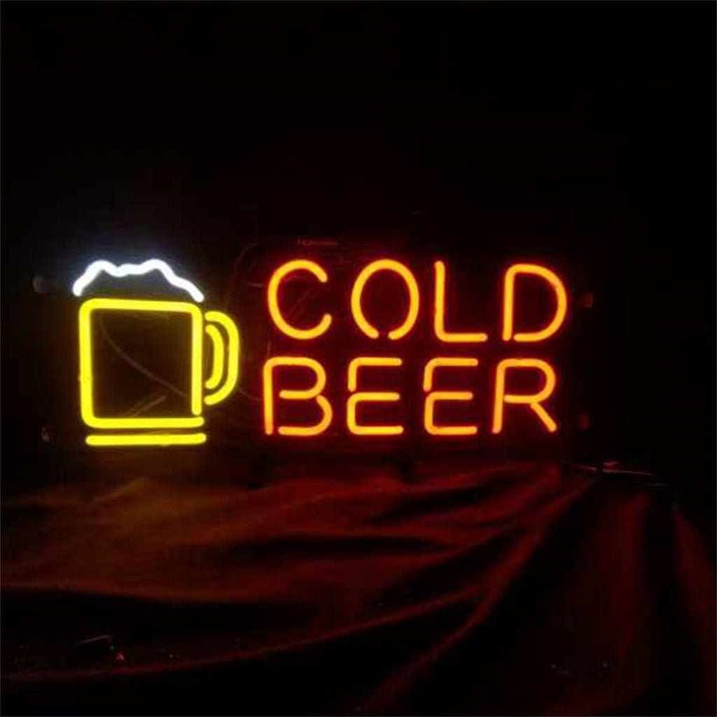 Cold Beer with Mug Neon Sign Neon Sign Light - Club Rehab