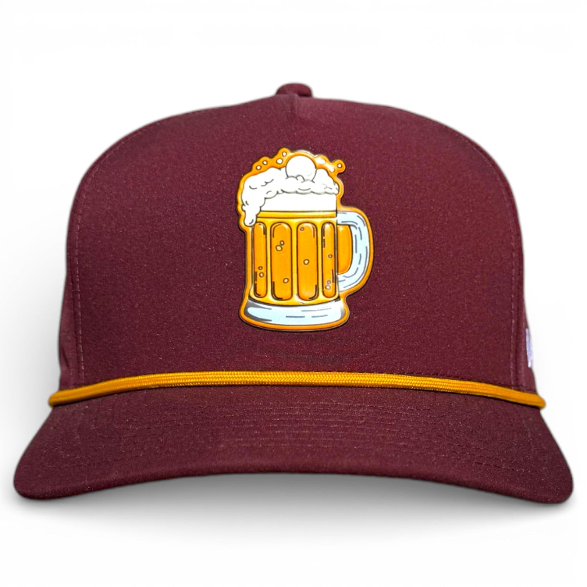 Cold One Golf Hat | Snapback Cap | Built-in Magnetic Ball Marker Holder + Marker Included | Adjustable | One Size - Club Rehab
