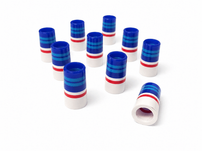 Color Pop Ferrules | 10 - Pack Golf Club Shaft Ferrules - Americana Stripe - Club Rehab