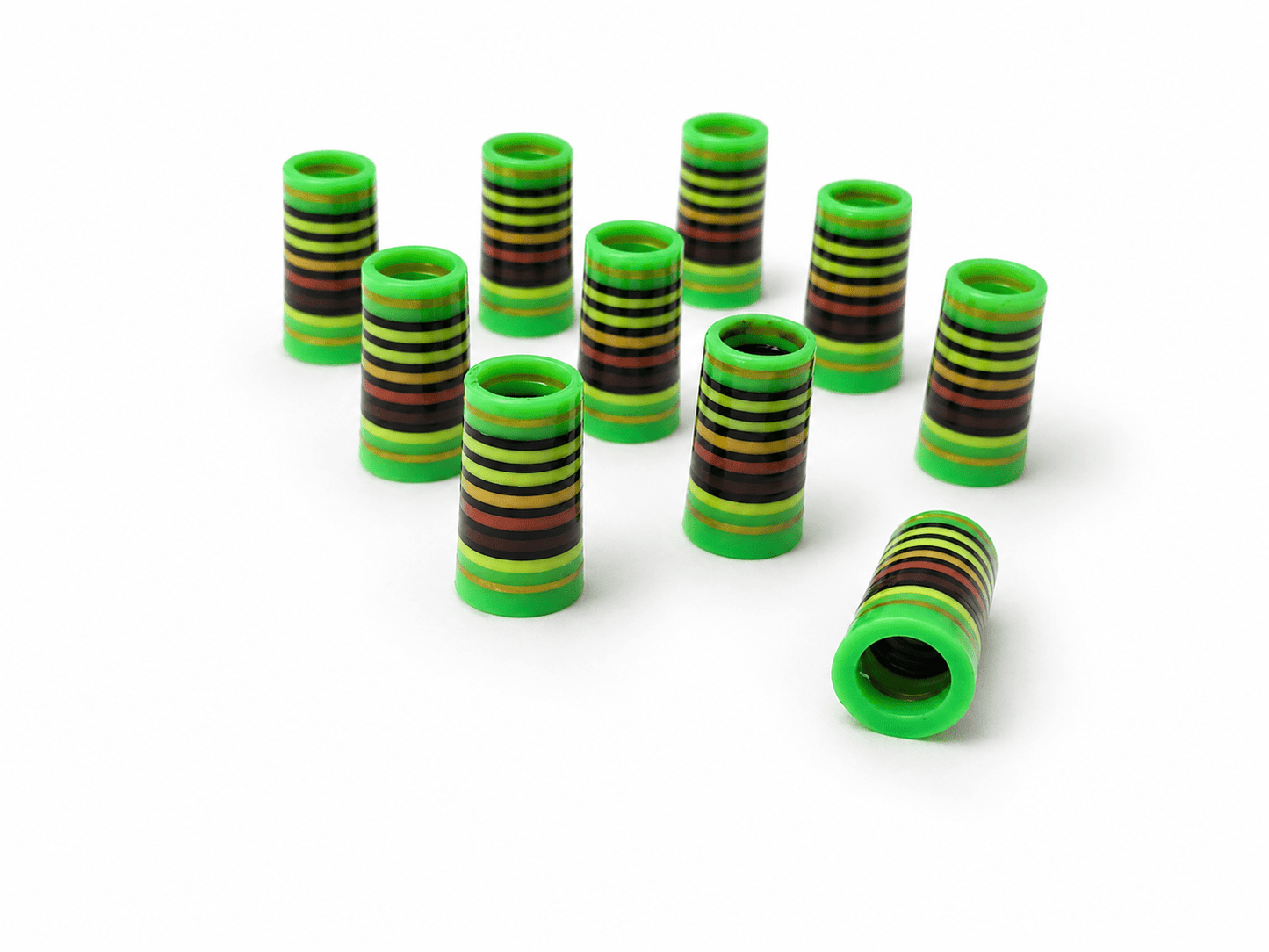 Color Pop Ferrules | 10 - Pack Golf Club Shaft Ferrules - Green Glitch - Club Rehab