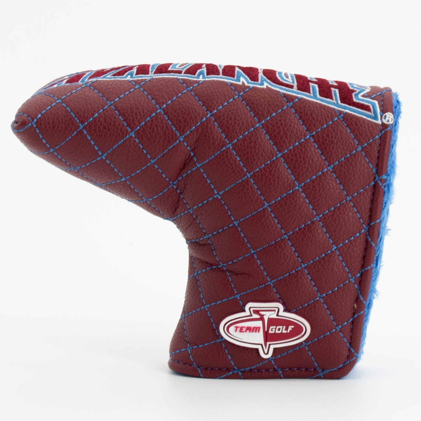 Colorado Avalanche solid blade putter quilted golf headcover alternate view