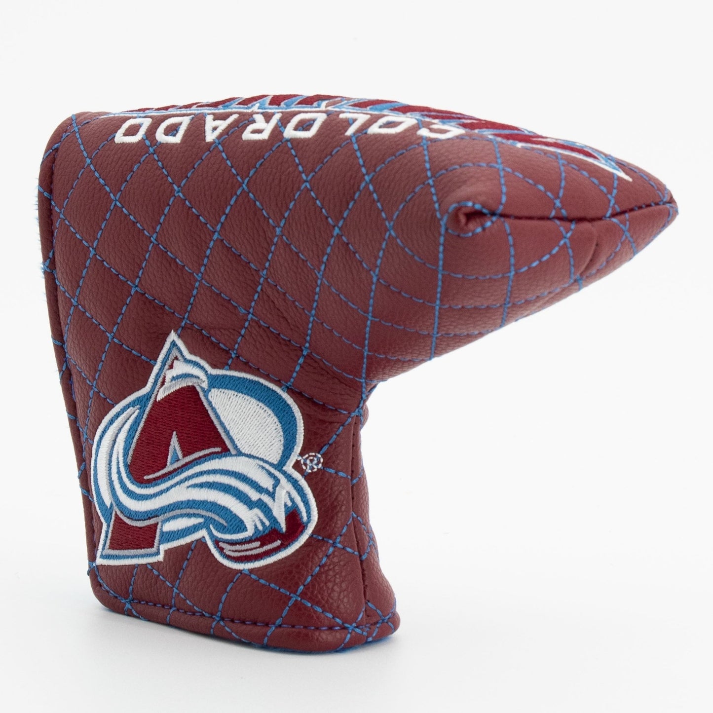 Colorado Avalanche solid blade putter quilted golf headcover alternate view