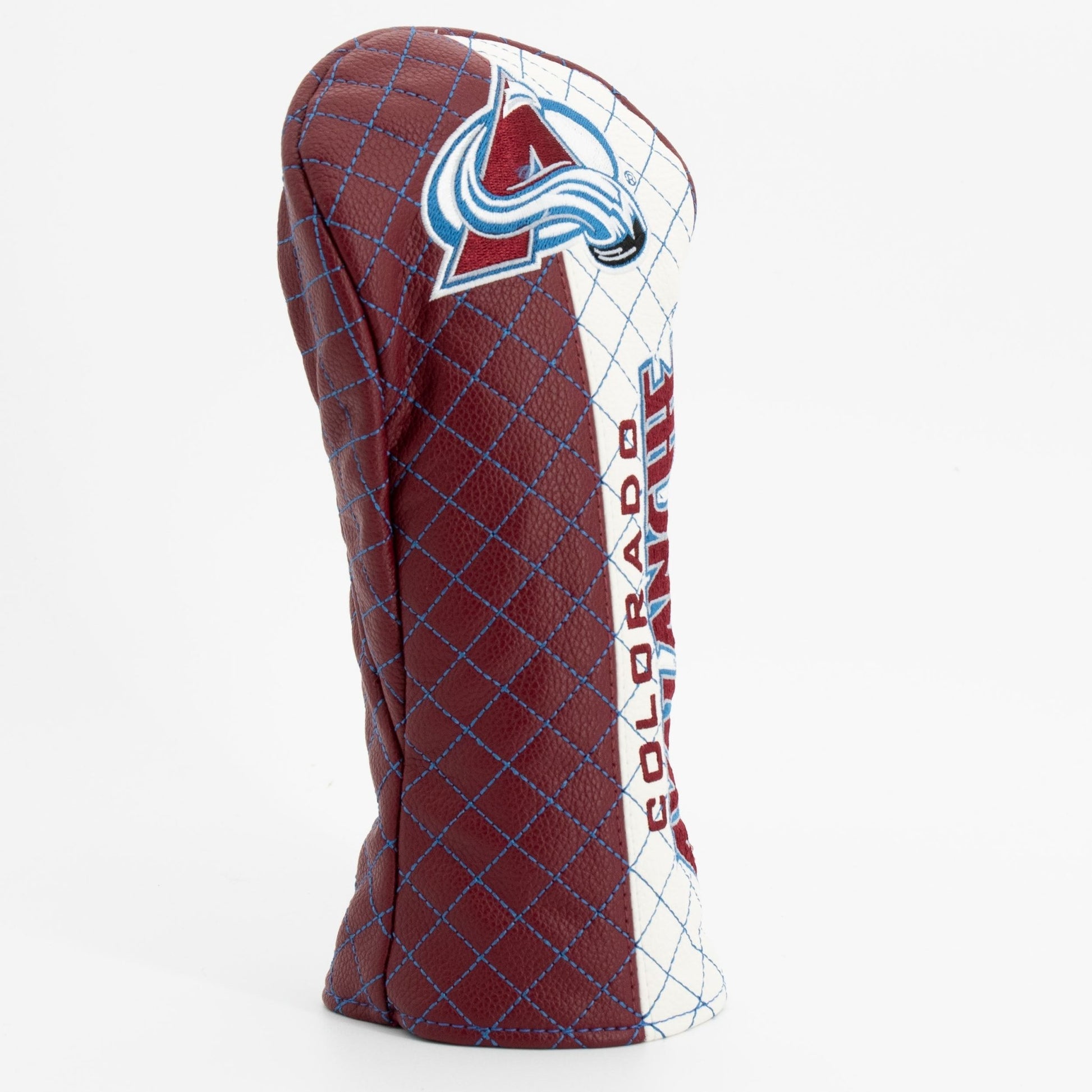 Colorado Avalanche split fairway quilted golf headcover alternate view