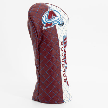 Colorado Avalanche split fairway quilted golf headcover alternate view