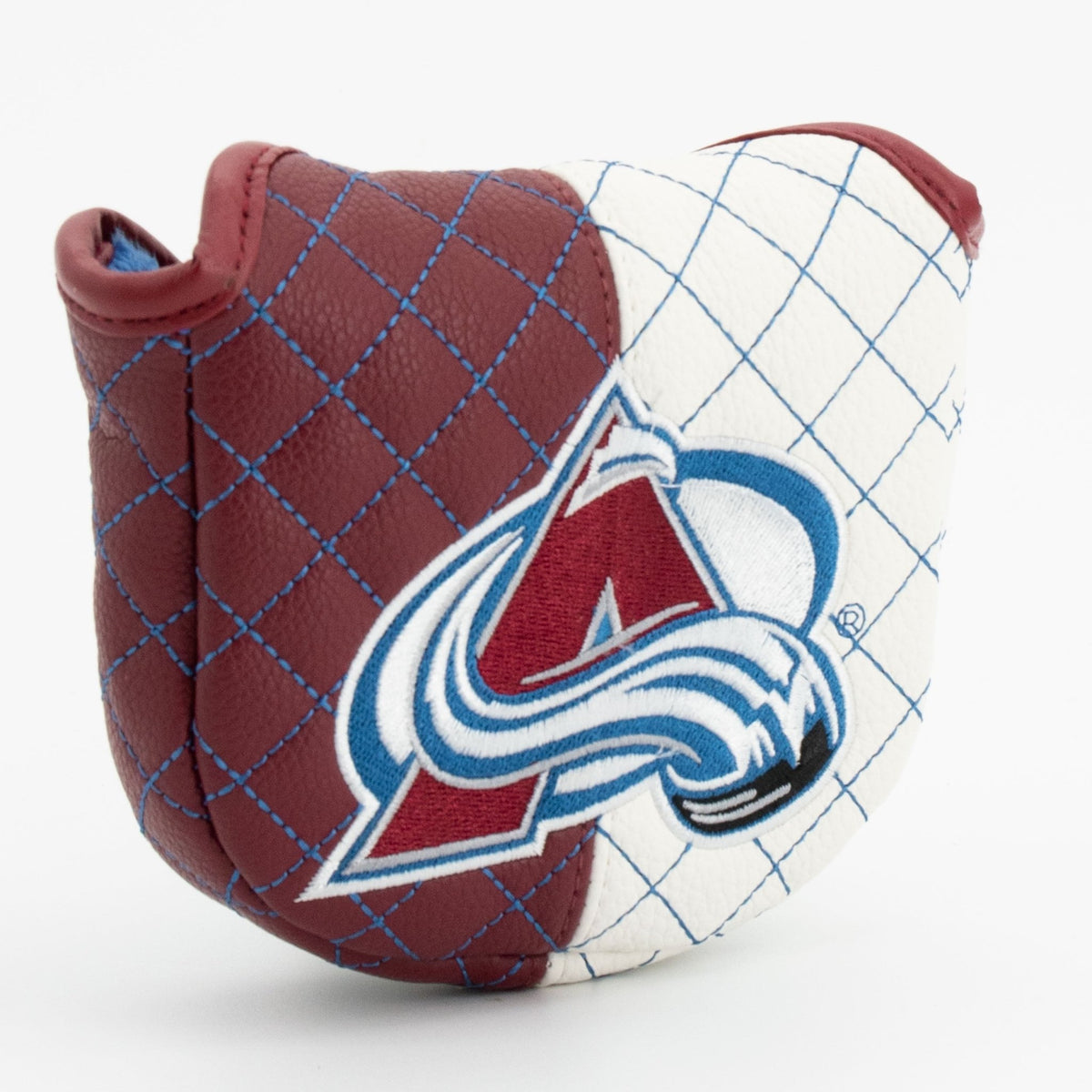 Colorado Avalanche split mallet putter quilted golf headcover alternate view