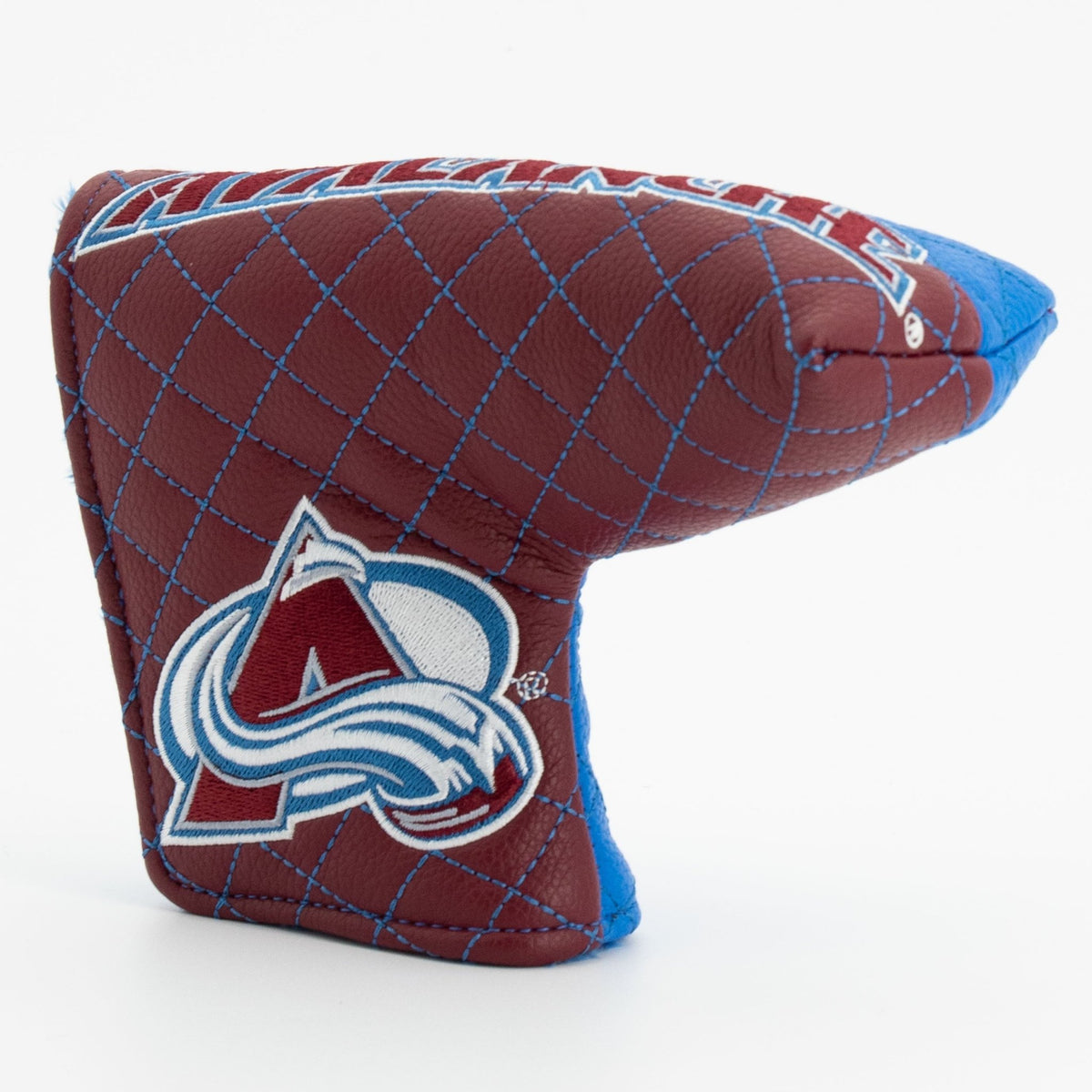 Colorado Avalanche split blade putter quilted golf headcover alternate view