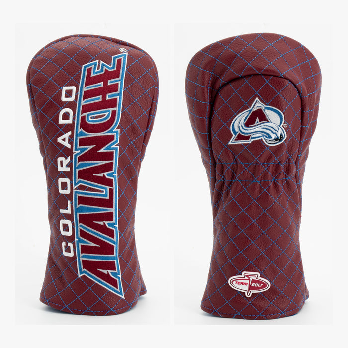Colorado Avalanche Solid Quilted Fairway Headcover, front and back views