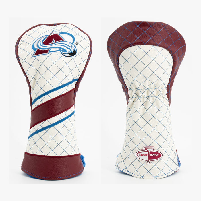 Colorado Avalanche Striped Quilted Driver Headcover, front and back views