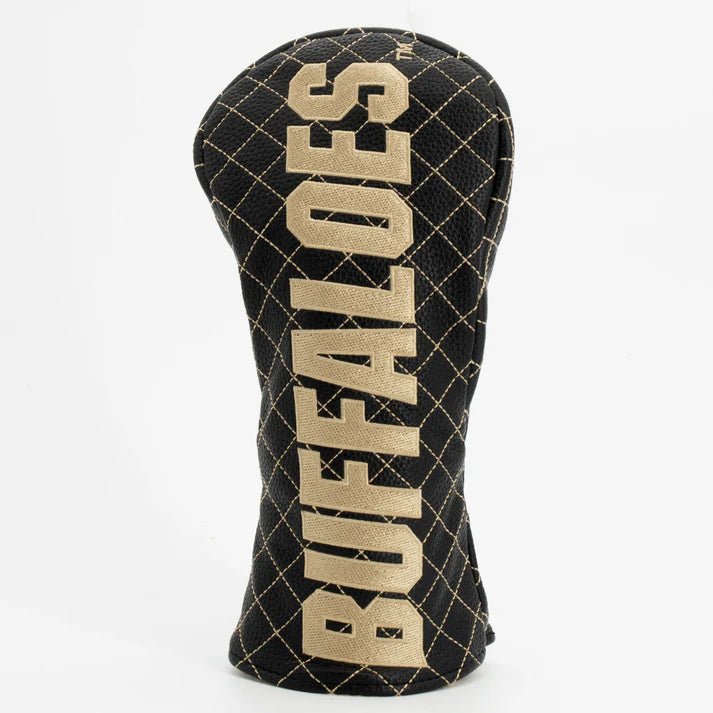 Golf club head cover with 'BUFFALOS' text on a white background