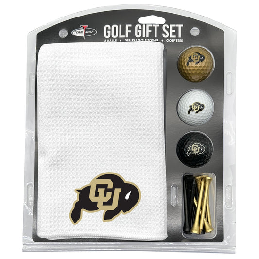 Colorado Buffaloes White Microfiber Towel Golf Gift Set - Club Rehab