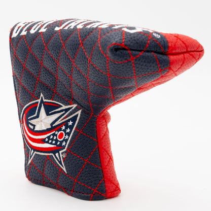 Columbus Blue Jackets split blade putter quilted golf headcover alternate view