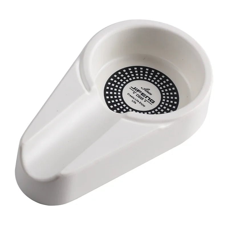 Compact Single Cigar Ashtray – Indoor & Outdoor Use - Club Rehab - Cigar AccessoriesWhite45461529690304