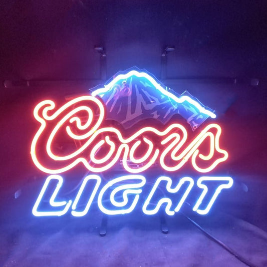 Coors Light Beer Outline Neon Signs - Club Rehab