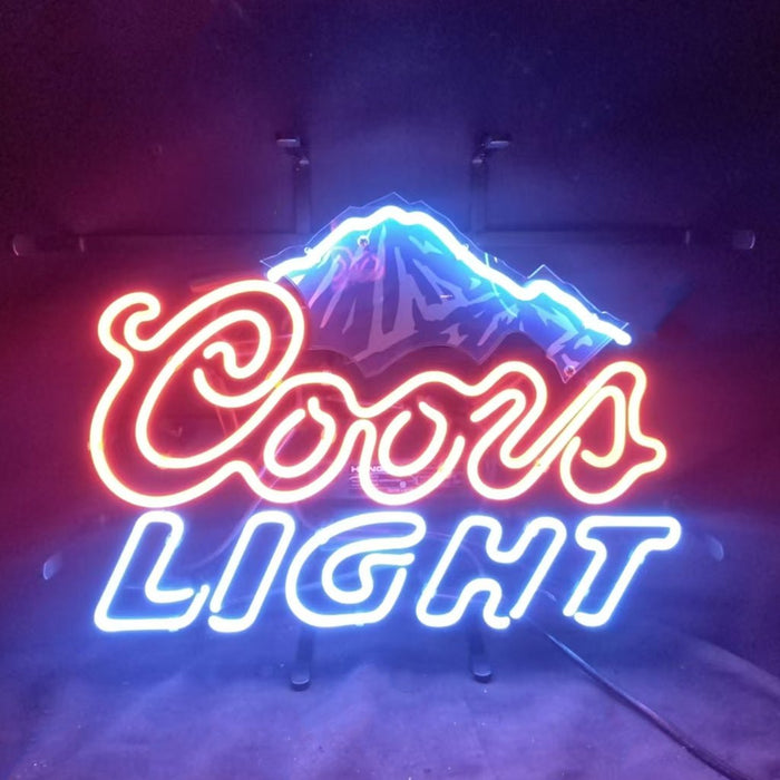Coors Light Beer Outline Neon Signs - Club Rehab