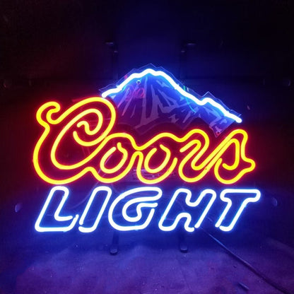 Coors Light Beer Outline Neon Signs - Club Rehab