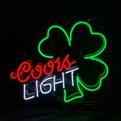 Coors Light Clover Neon Signs Light - Club Rehab