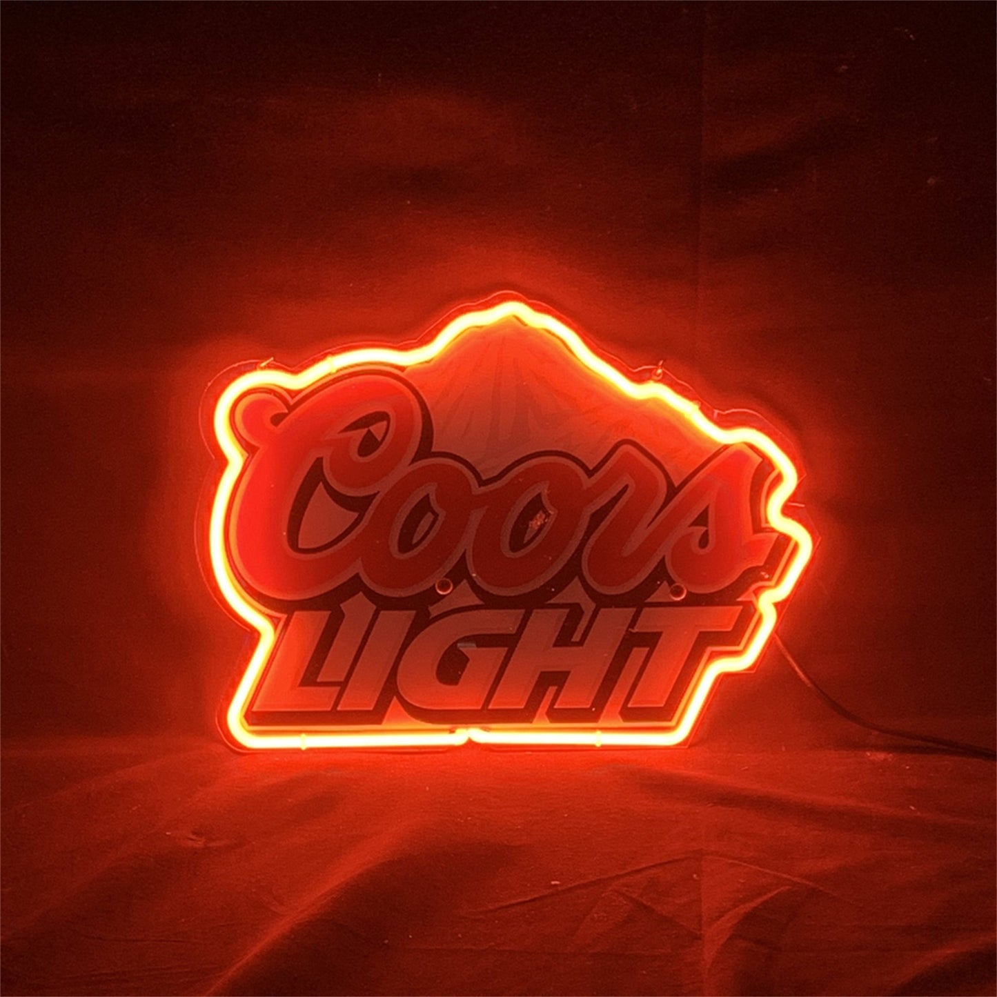 Coors Light Neon Sign Outline with UV - printed - Club Rehab