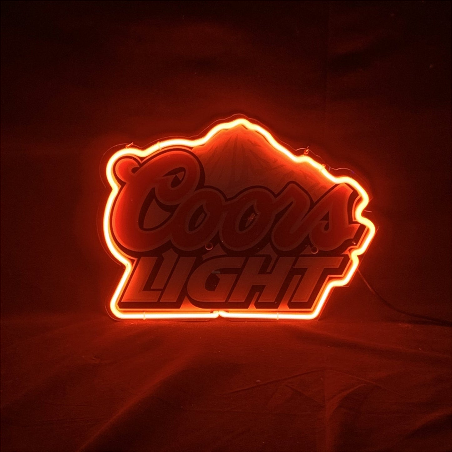 Coors Light Neon Sign Outline with UV - printed - Club Rehab