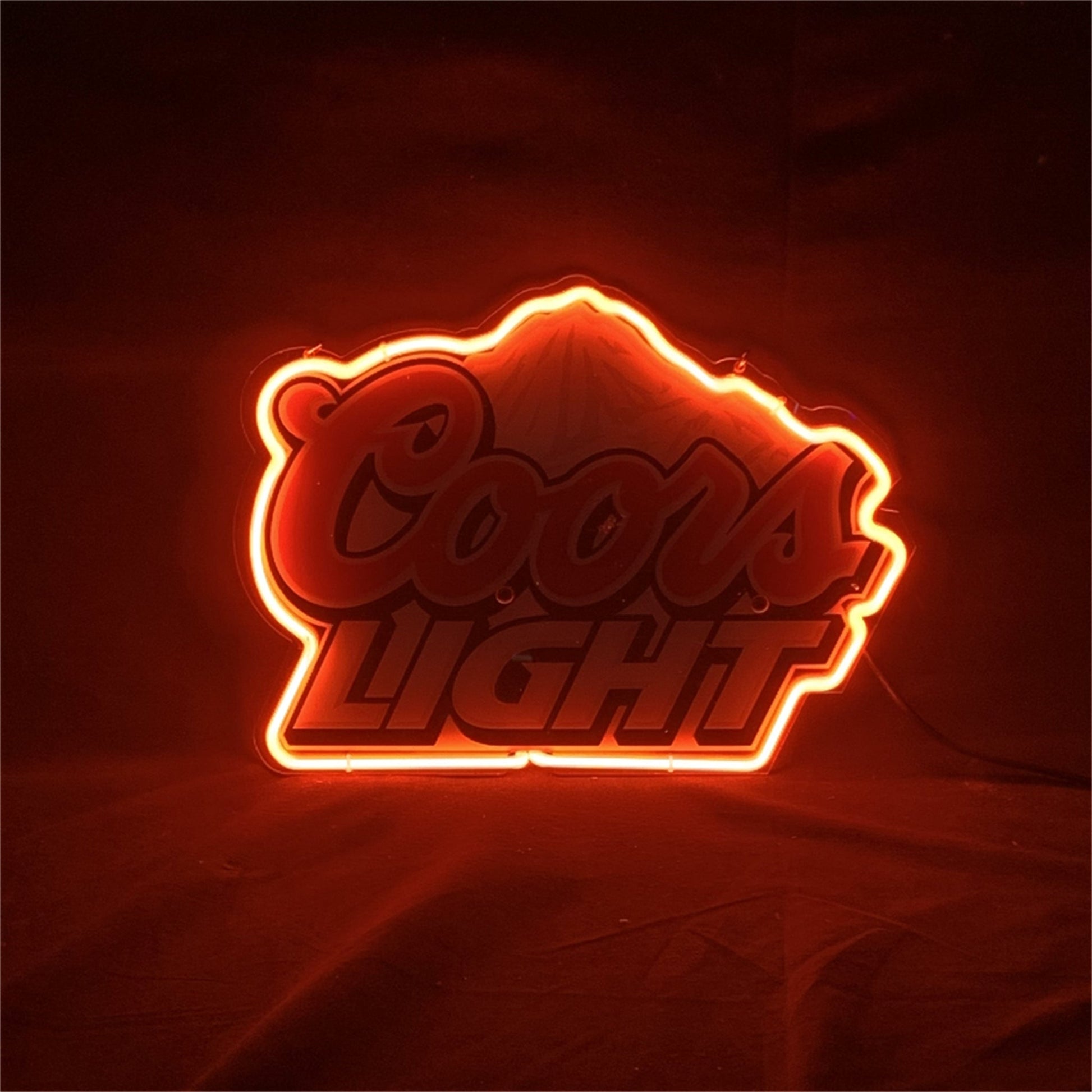 Coors Light Neon Sign Outline with UV - printed - Club Rehab