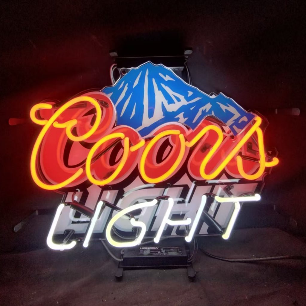 Coors Light with Snow Mountain Logo Neon Signs - Club Rehab