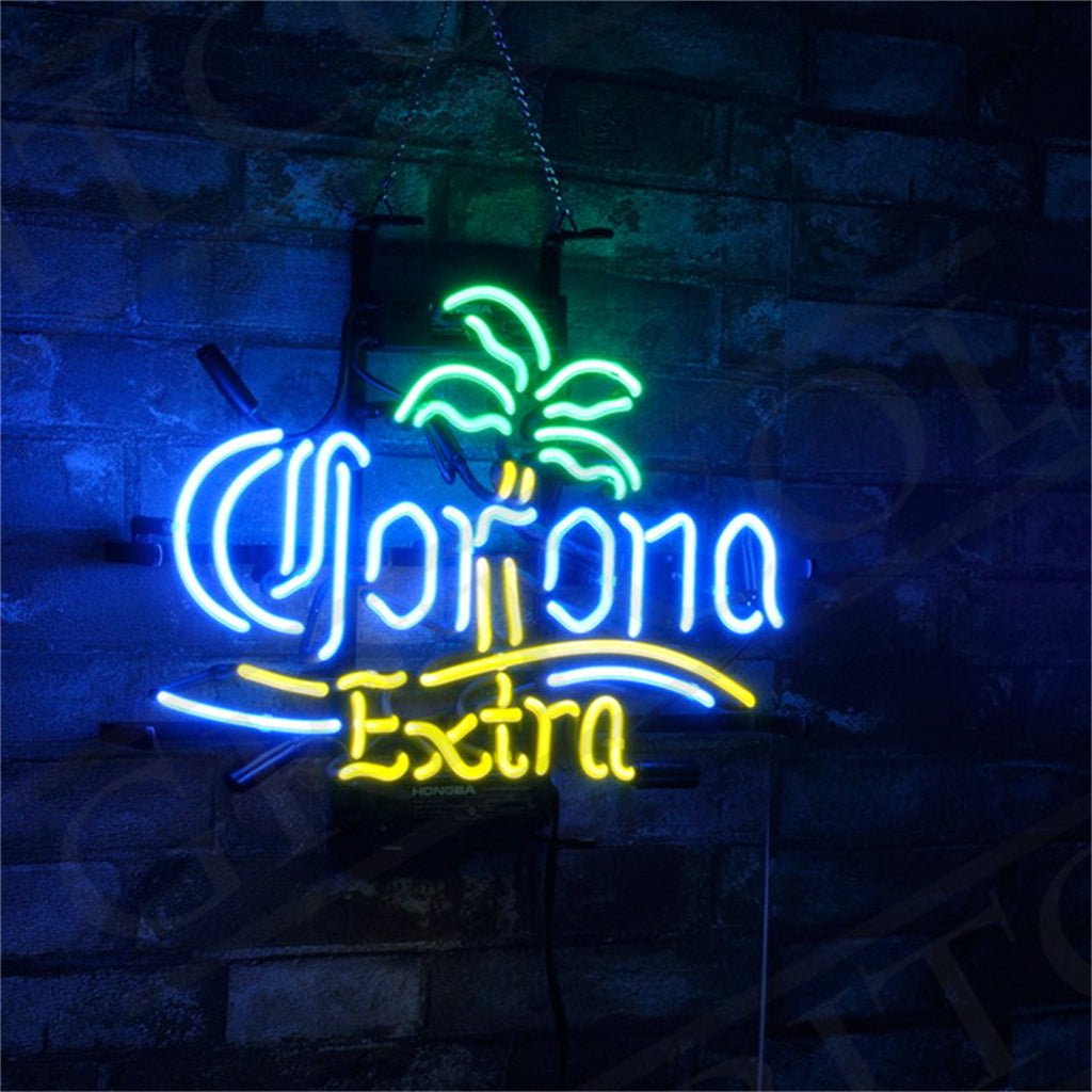 Corona Extra Beer Palm Tree Neon Signs - Club Rehab