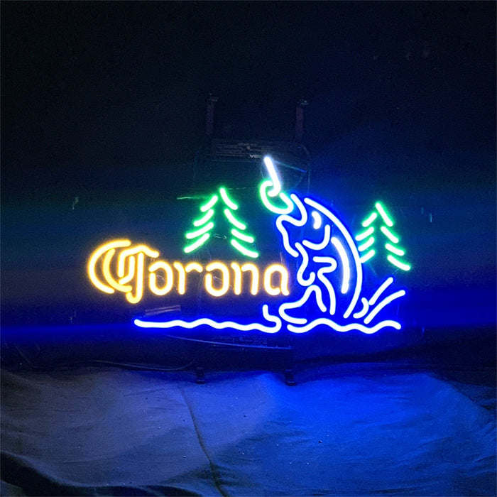 Corona Extra Go Fishing Neon Signs - 19"x12" - Club Rehab