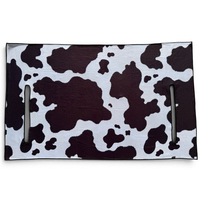 Cow Print Golf Cart Seat Cover | Premium Microfiber Golf Cart Seat Towel | Universal Fit | Machine Washable | Cow Print - Club Rehab