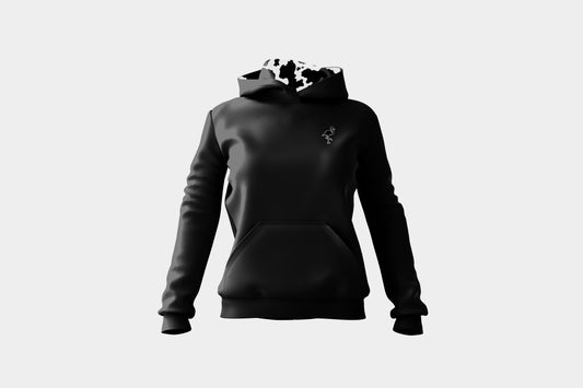 Cow Print Performance Hoodie | Lightweight Unisex Moisture-Wicking Athletic Hoodie - S - Club Rehab