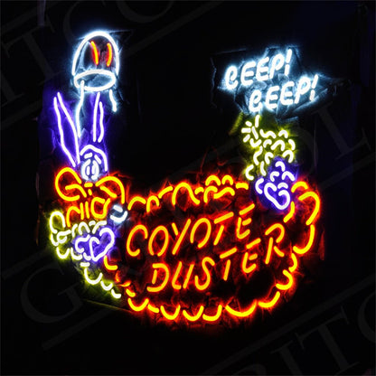 Coyote Duster Beep Beep Neon Signs - Club Rehab