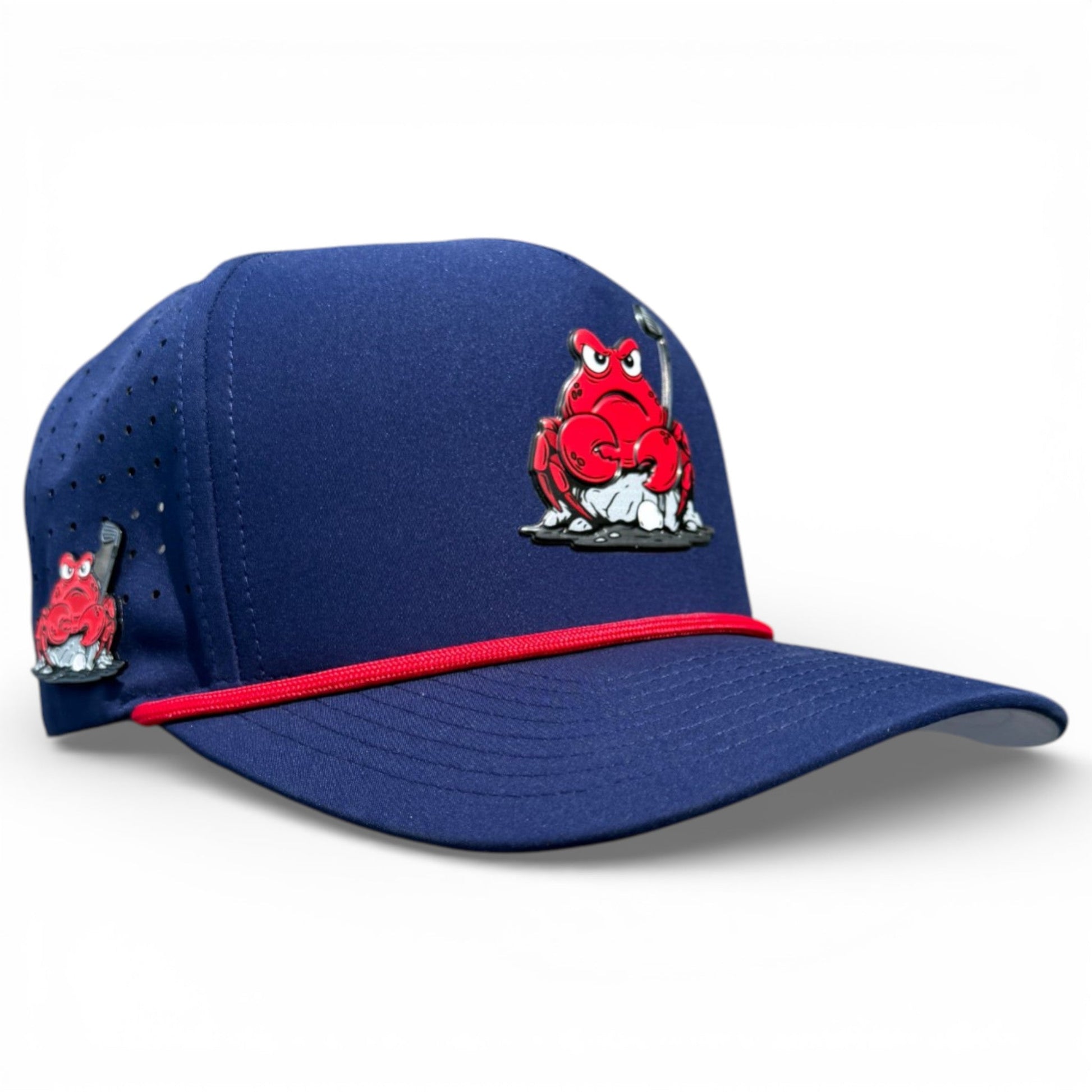 Crab Trap Golf Hat | Snapback Cap | Built-in Magnetic Ball Marker Holder + Marker Included | Adjustable | One Size - Club Rehab