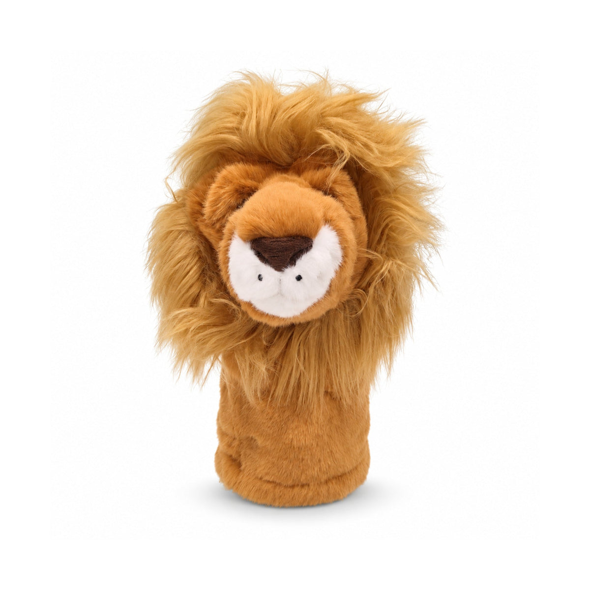 Craftsman Golf lion driver headcover with golden-brown mane, front view