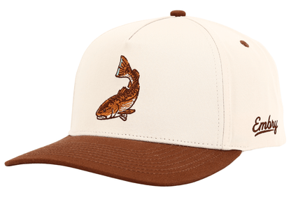 Cream/Brown - Redfish - Club Rehab - Trucker HatCream/Brown - Redfish