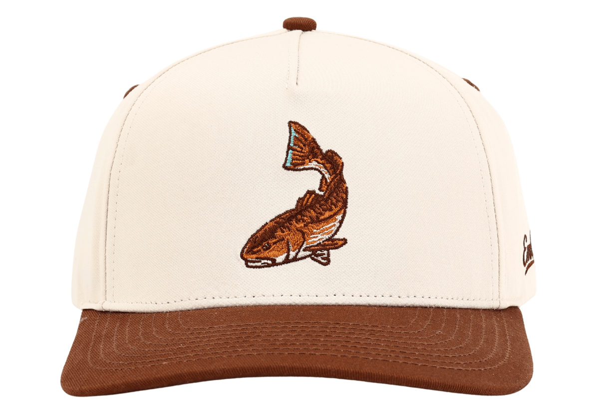 Cream/Brown - Redfish - Club Rehab - Trucker HatCream/Brown - Redfish