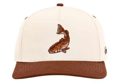 Cream/Brown - Redfish - Club Rehab - Trucker HatCream/Brown - Redfish